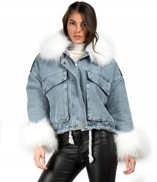 

Kurtka Jeansowa Z Futerkiem Katana Futerko Miś XL