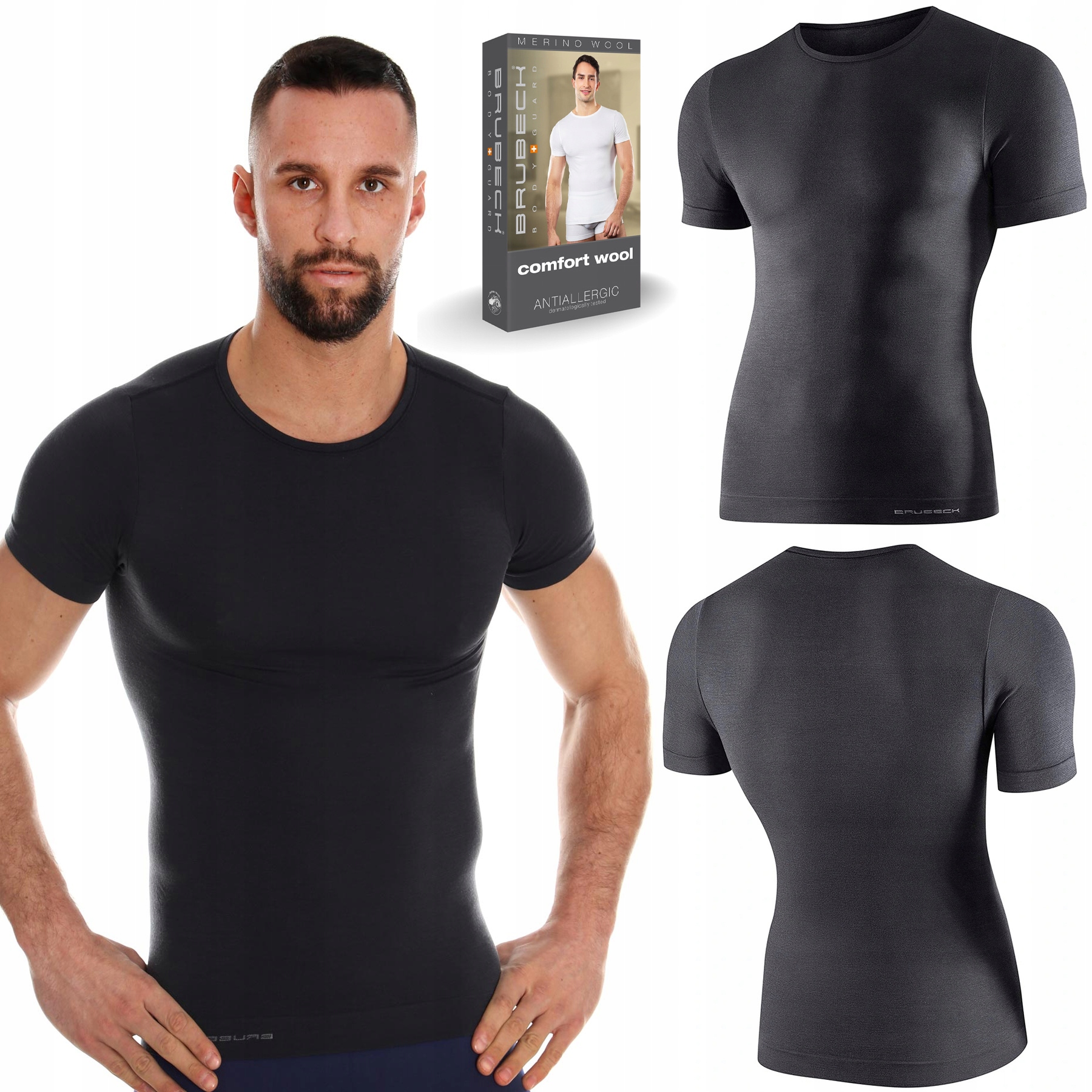 Pánské termoaktivní tričko Merino vlna bez švů Prodyšné Brubeck L