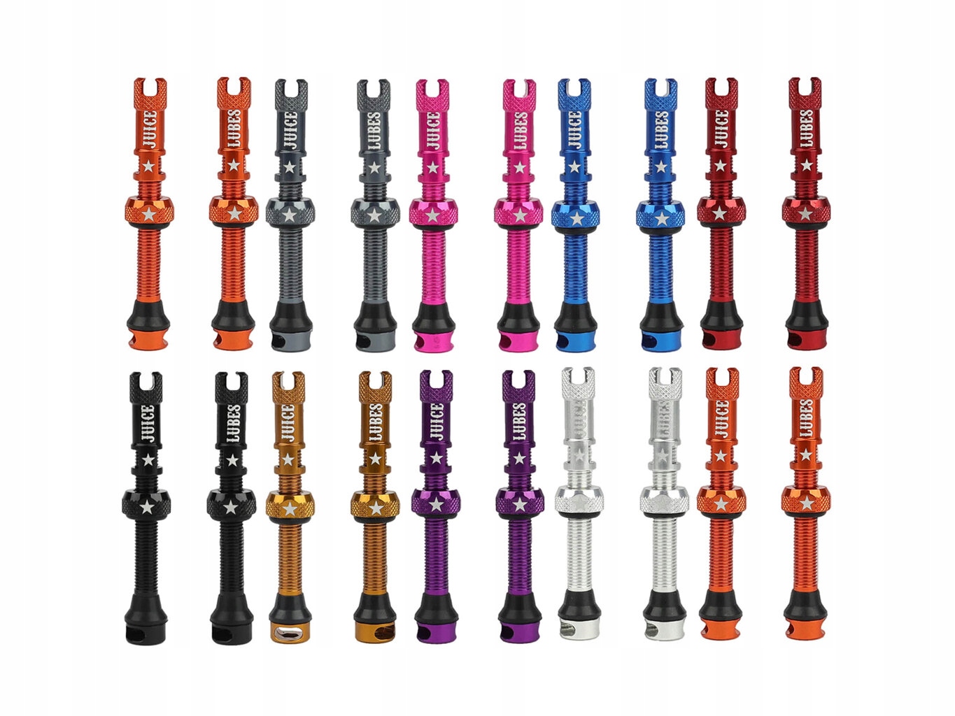 Juice Lubes Tubeless Valves 48mm Barva: Oranžová