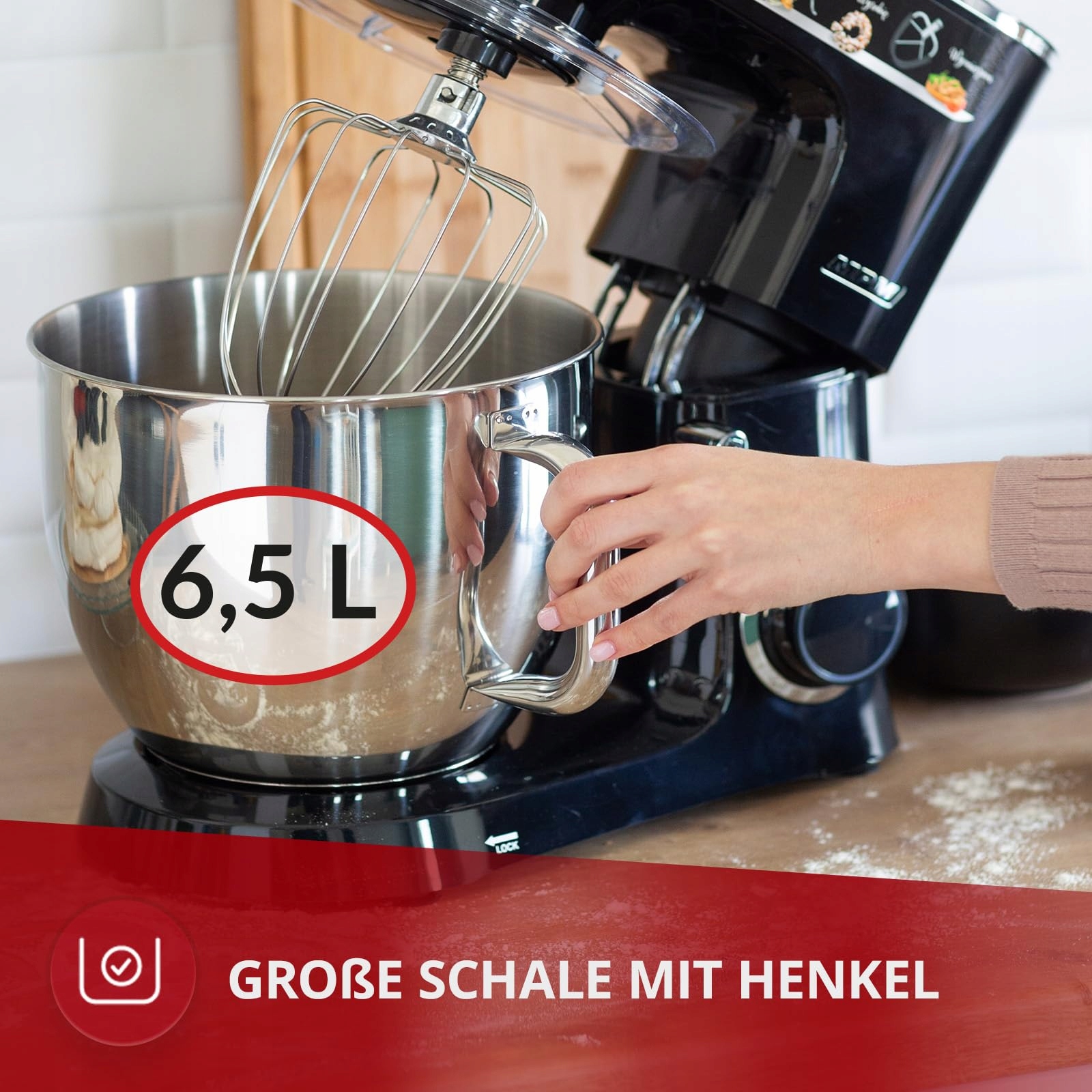 MPM Robot Kuchenny Z Akcesoriami Czarny 800W — miniatura 5