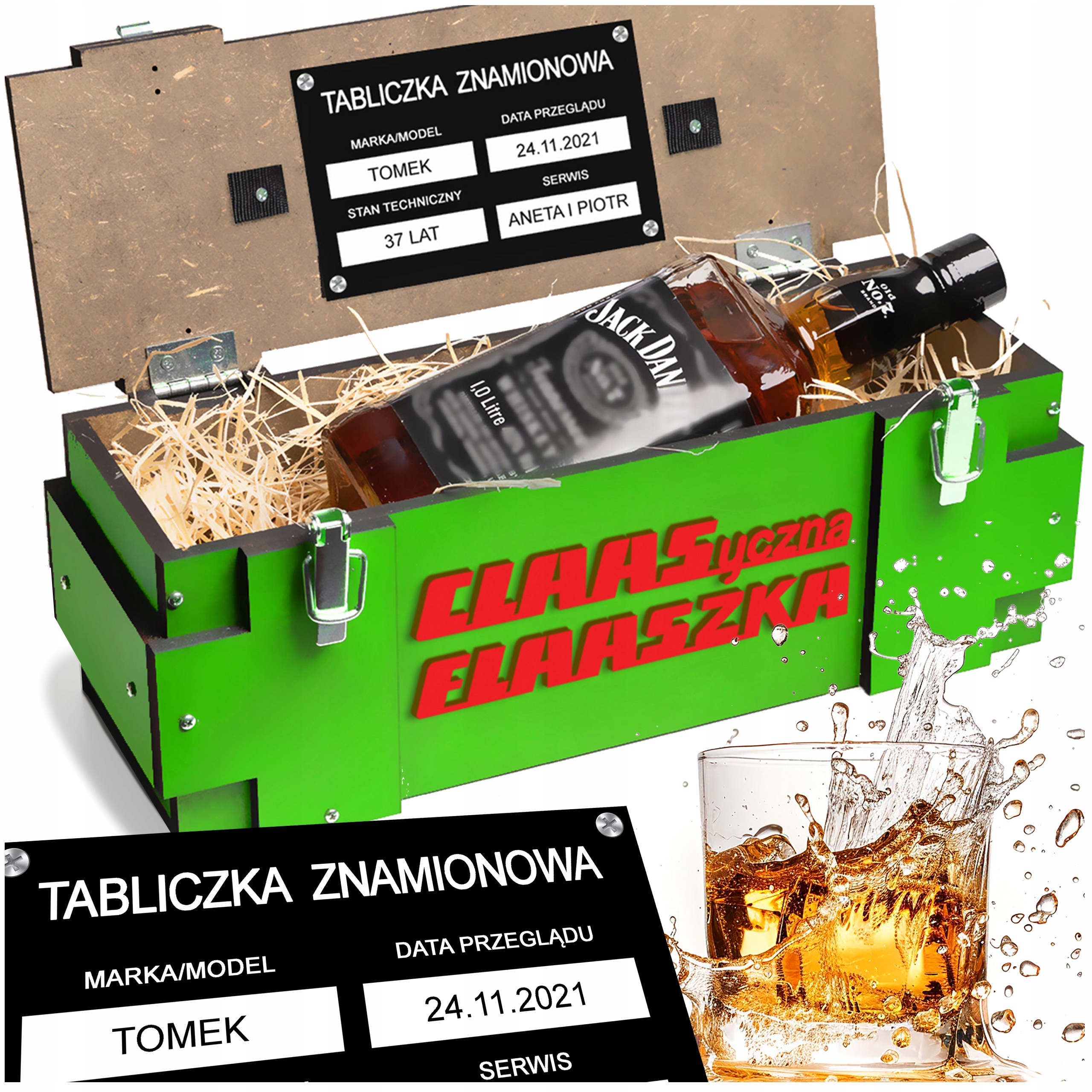 dla Rolnika CLAASyczna flaszka 18-99 urodziny faceta Taty Mężczyzny