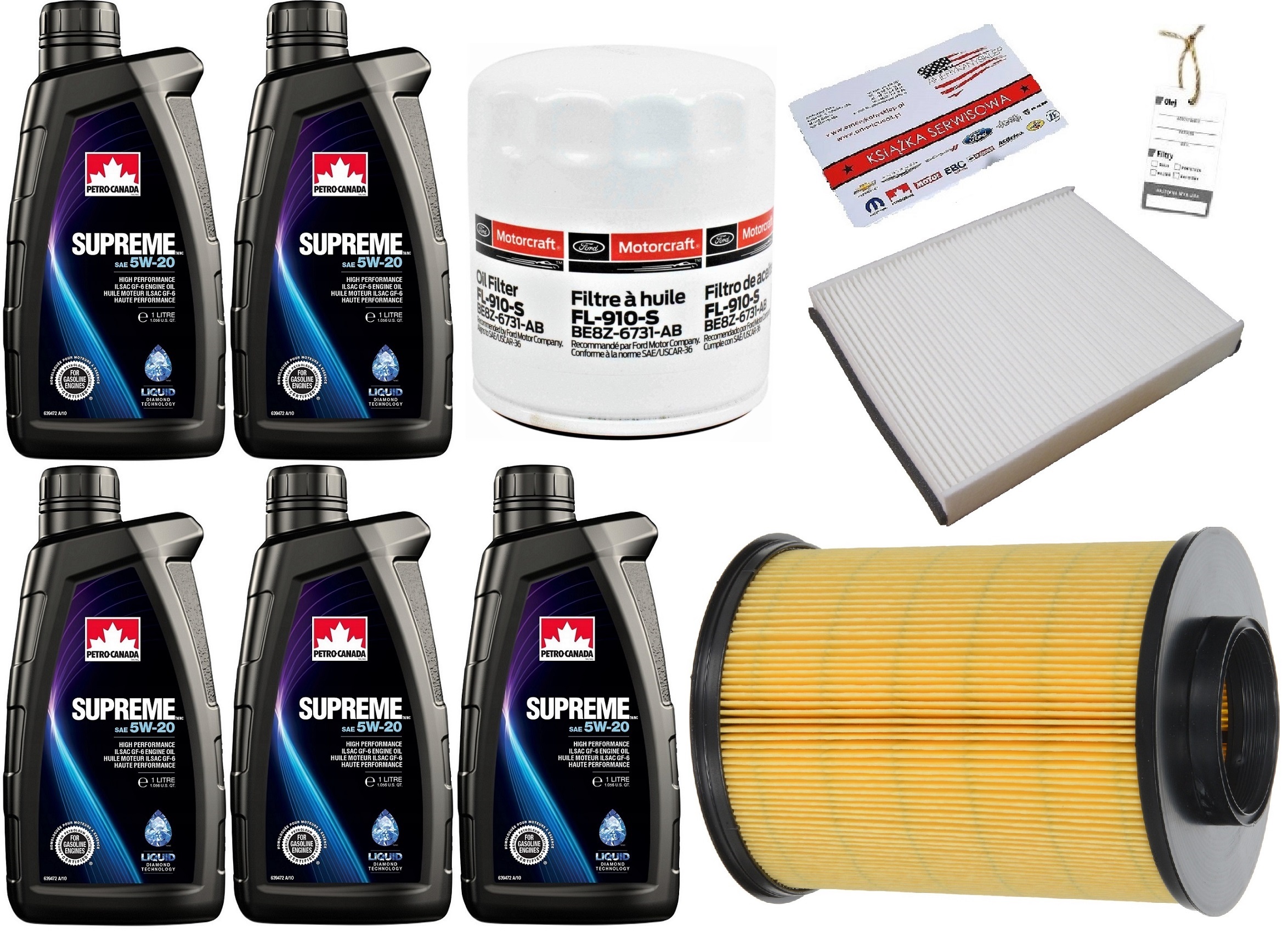 PETRO-CANADA 5W-20 5L + FILTRY ESCAPE 1,6 13-16