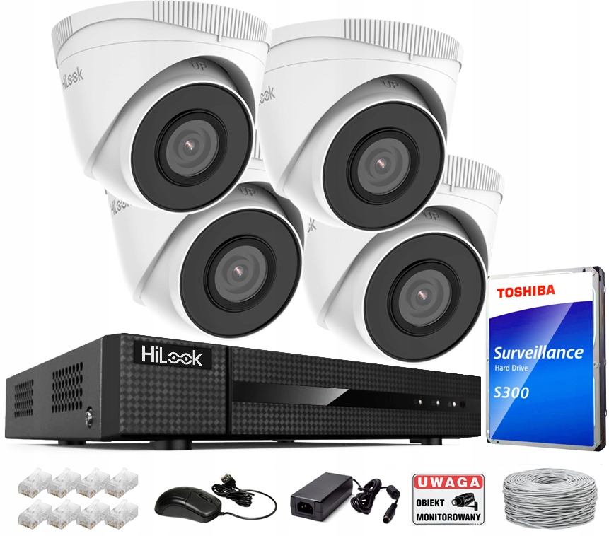 Sada pro monitorování Hikvision IP-5MPx-KIT-4ch HiLook Series