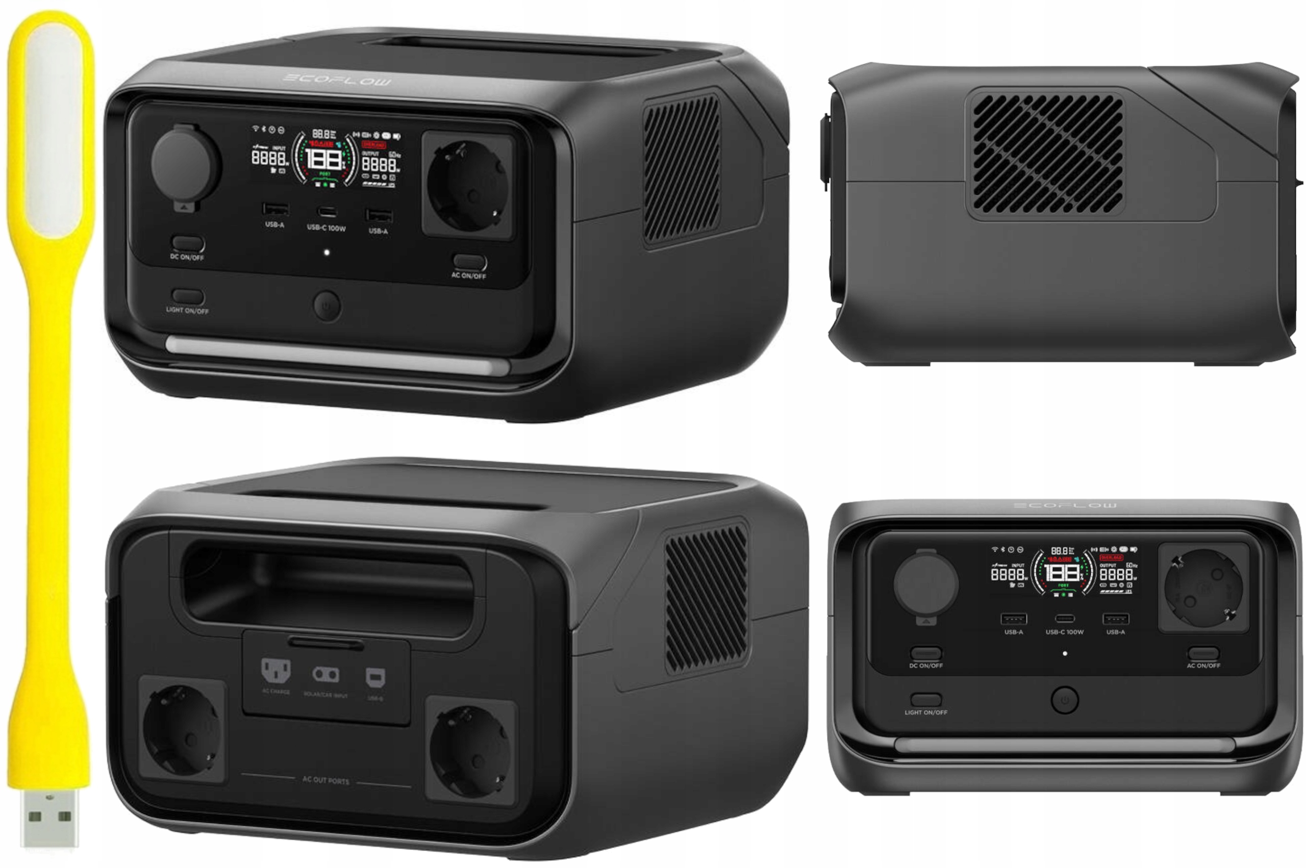 Ecoflow River 3 Plus Stacja Zasilania 600W 1200W X-boost 286Wh Wi-Fi Bt