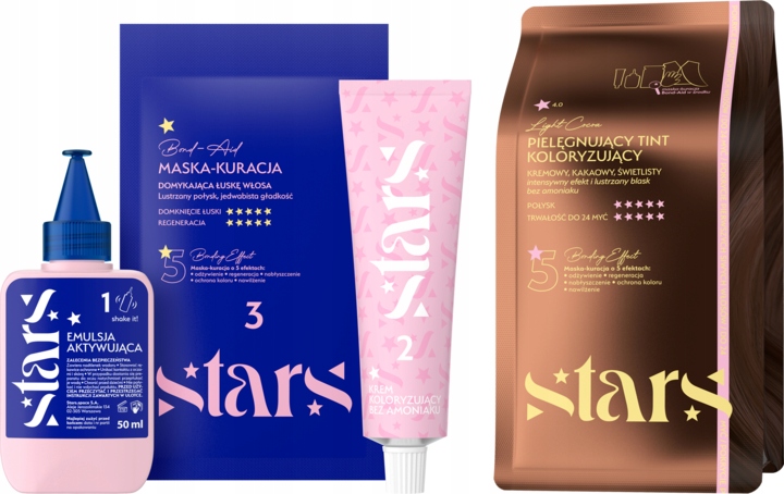 Stars Barvící barva na vlasy, č. 4.0 Light Cocoa