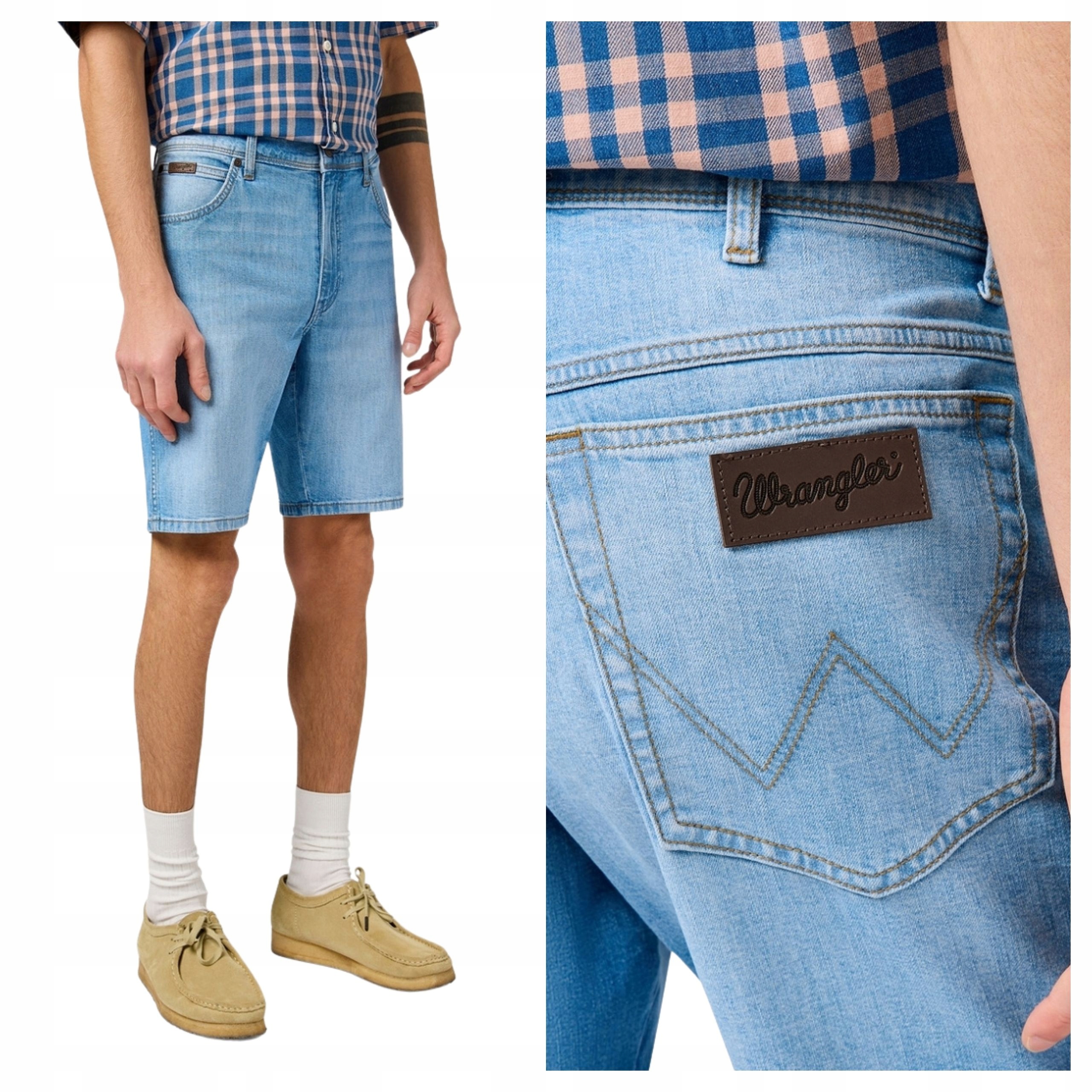 Kraťasy Wrangler Texas Shorts Slate Shade Šedé šortky W31