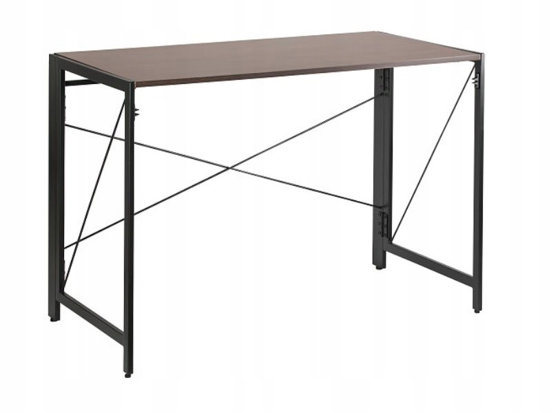 Biurko Quick czarny/walnut składane, loft
