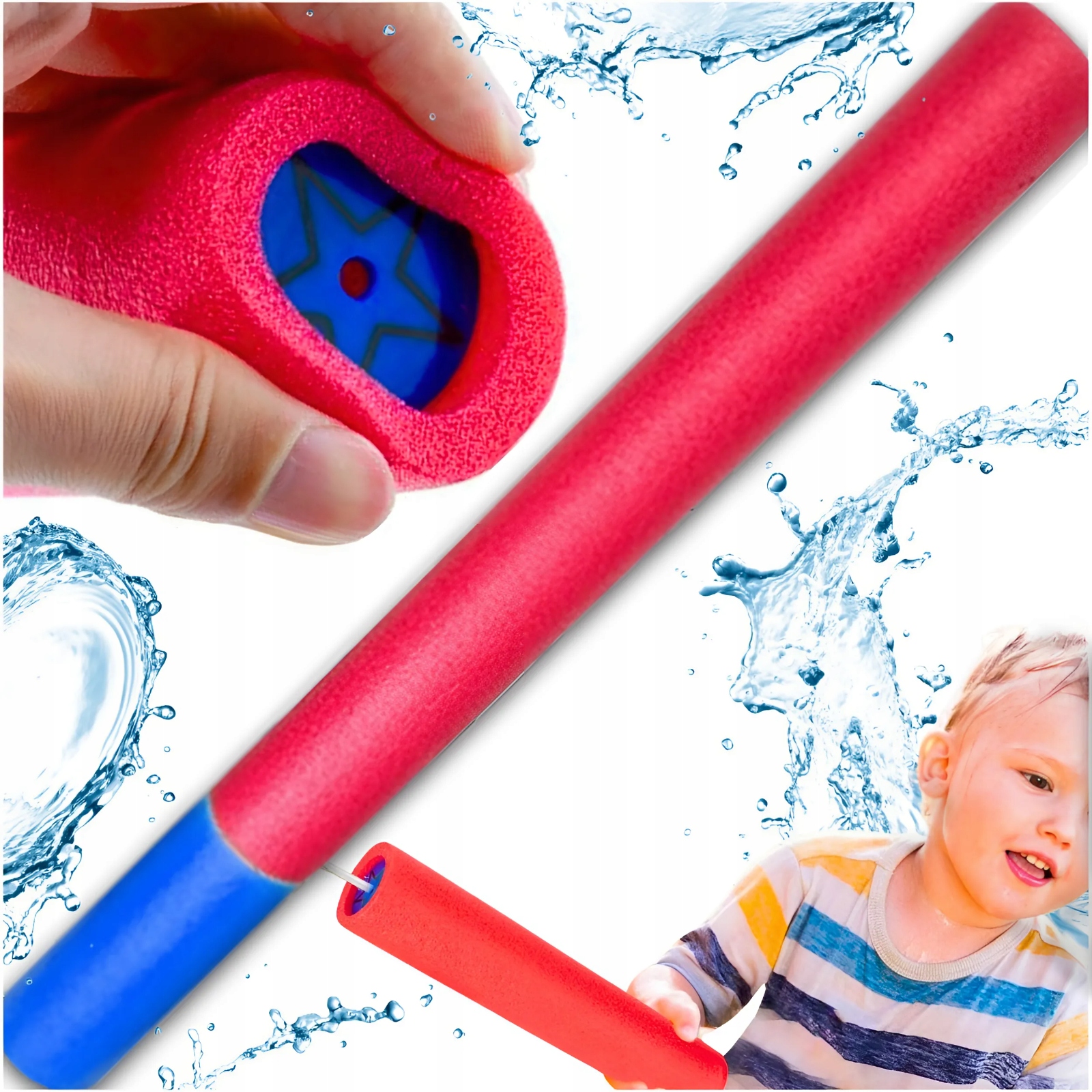 SIKAWKA POMPKA NA WODĘ PISTOLET DLA DZIECI NA BASEN DŁUGA XL ZABAWKA WODNA