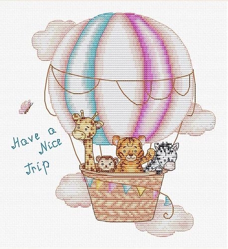 Křížková výšivka počítaná sada (kanva, mulina)