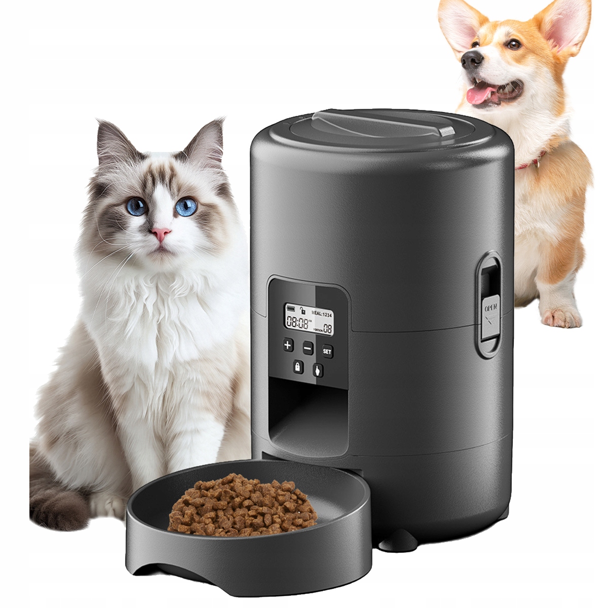 Automatický Dávkovač Misky 2 L Suchého Krmiva Pro Psa Kočku