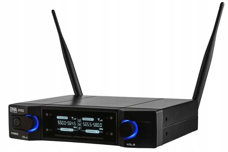 BEZPRZEWODOWY SYSTEM MIKROFONOWY 2 MIKROFONY NA IMPREZY KARAOKE DO SZKOŁY Model DVS2