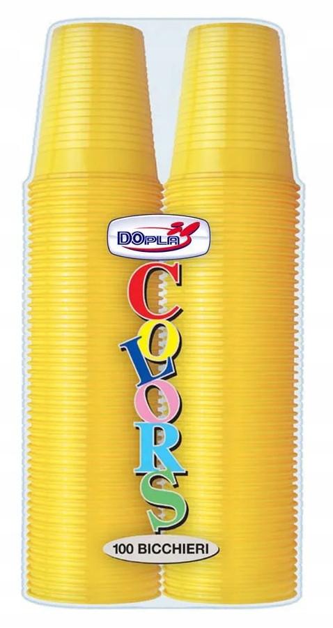 

Kubki Kubek Plastik Kolorowy Zółty 200ml 100szt