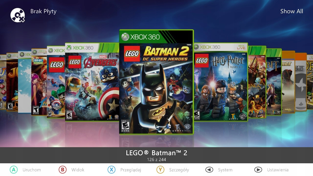 Xbox 360 Slim 500gb+2x Pad+Kinect Mod RGH, ponad 200 gier Wersja konsoli Xbox 360 Slim