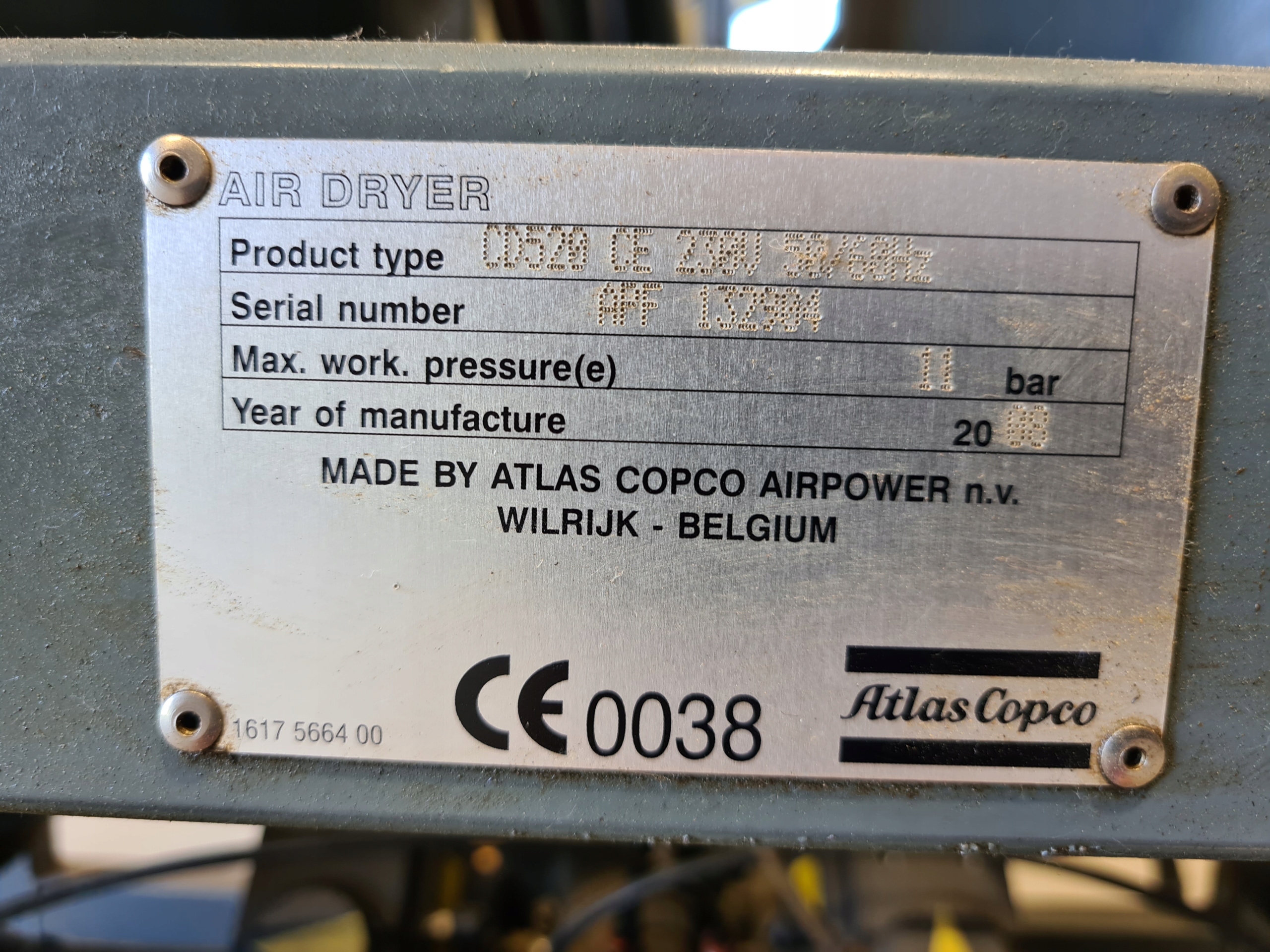 Osuszacz adsorpcyjny ATLAS COPCO CD 520 CE Model CD 520 CE