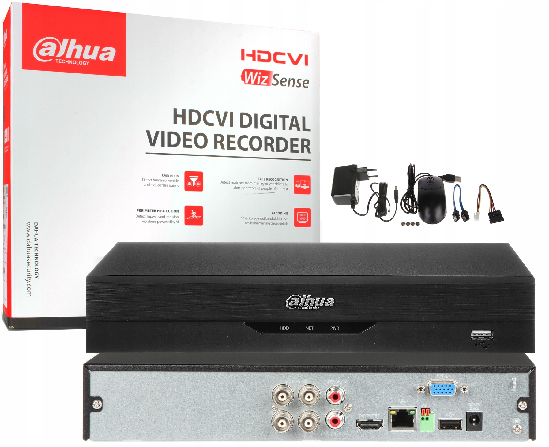 Záznamové zařízení Dahua XVR5104HS-I3 5v1 pro 4 kamery CVI Ahd Tvi