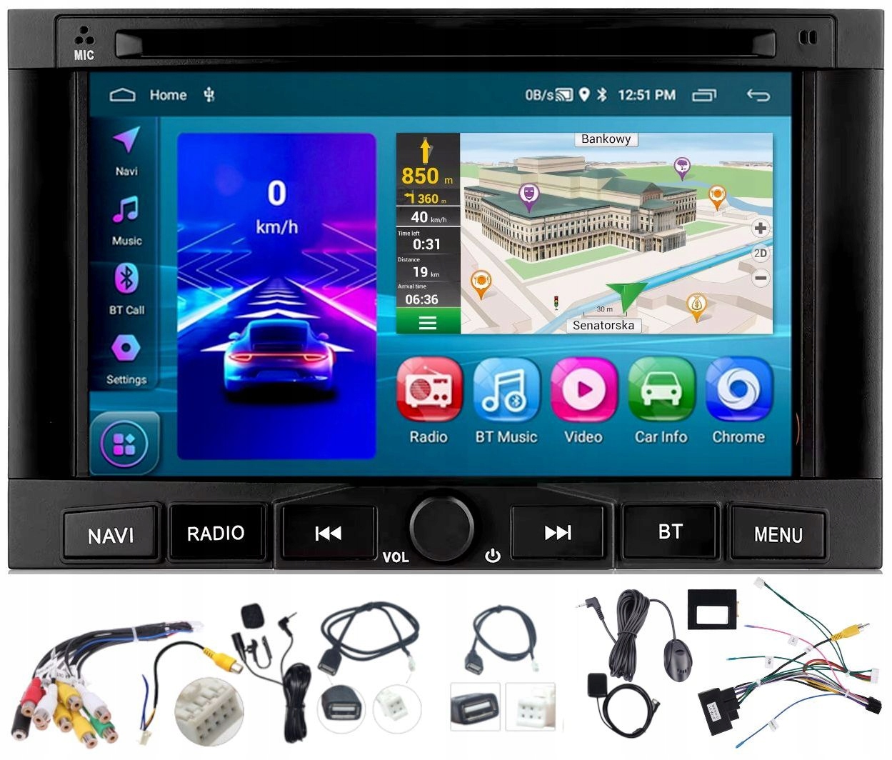 Rádio Navigácia Gps Peugeot Expert 2006-2016 2GB 64GB Wifi Bt Carplay