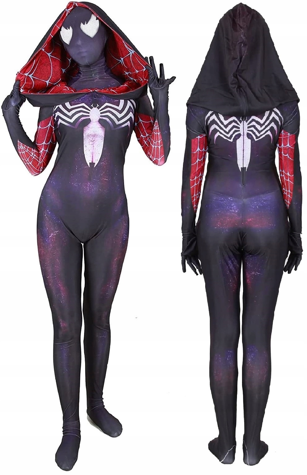 STRÓJ KOSTIUM PRZEBRANIE GWEN STACY VENOM COSPLAY SKIN FESTIWAL 152/158