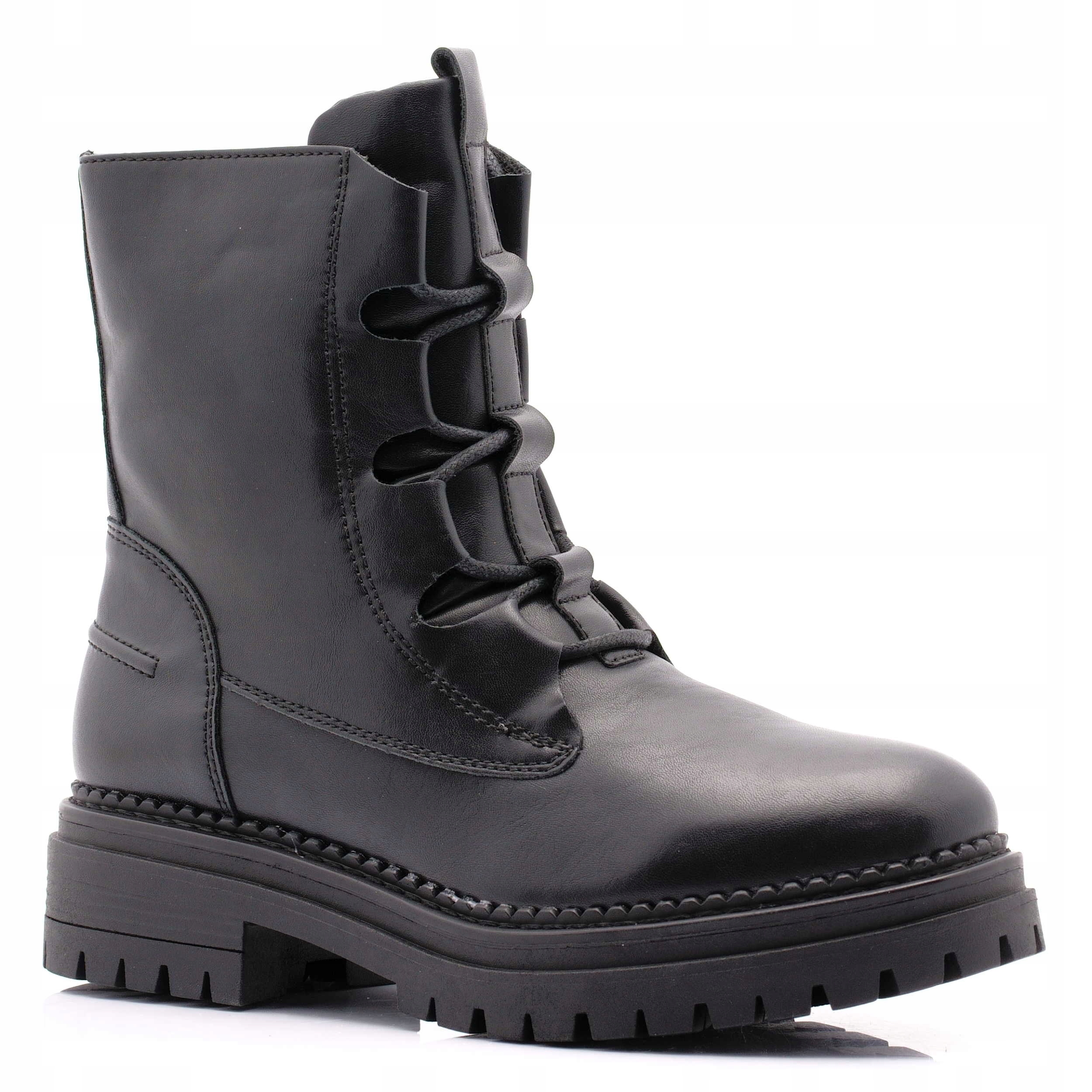 

Buty Damskie Botki Trzewiki Trapery Czarne 40