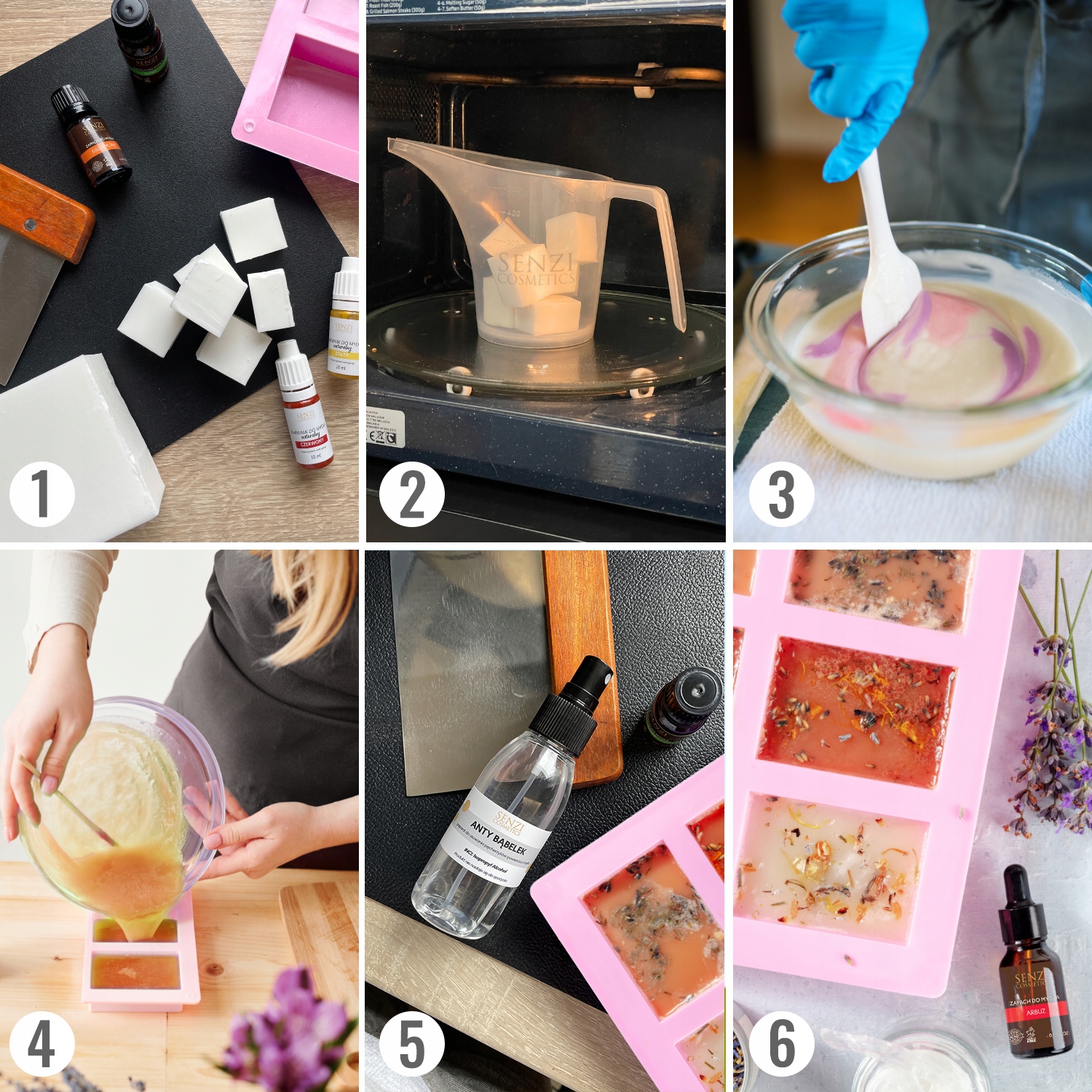 Baza Mydlana Glicerynowa do Mydła Przeźroczysta Bez SLS 1kg + Instrukcja Marka Senzi Cosmetics