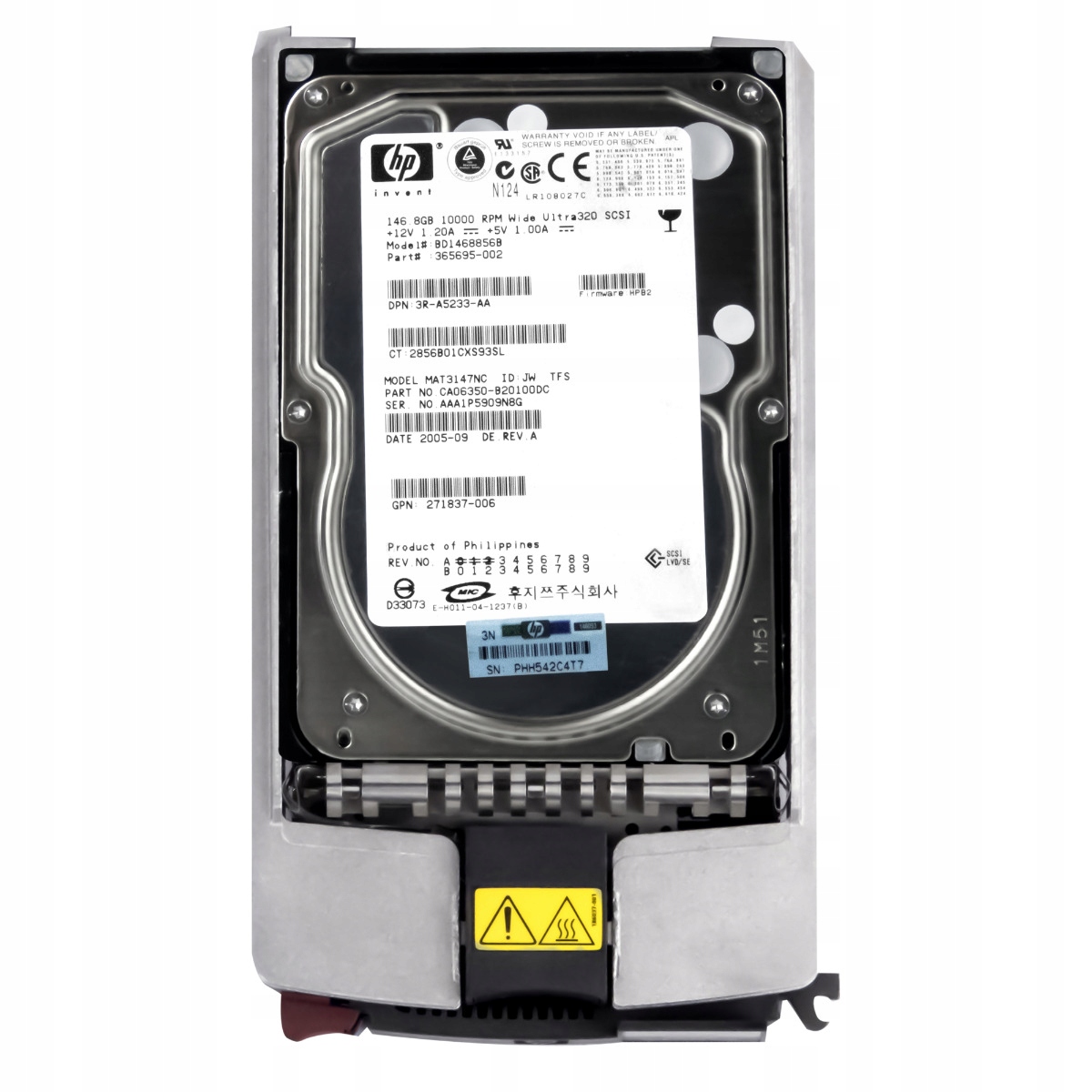 Hp 365695-002 147GB 10K 8MB Scsi U320 3,5" BD1468856B