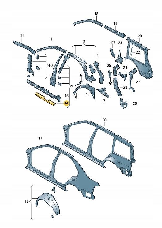 УСИЛЕНИЕ ПОРОГА ГОЛЬФ 4 ЛЕВЫЙ 4ДВЕРНЫЙ 1J4810607A