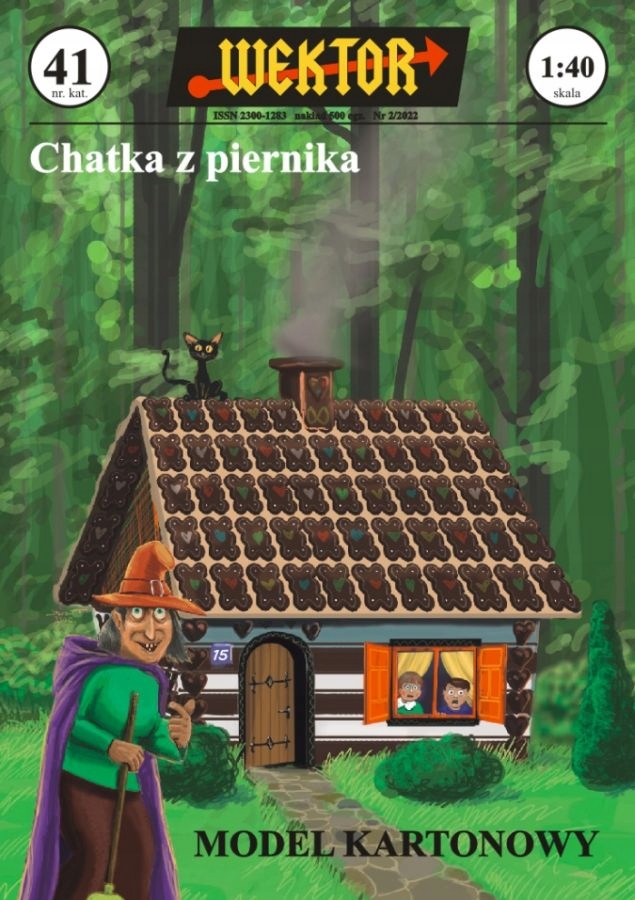 

Model Kartonowy Chatka Z Piernika Wektor