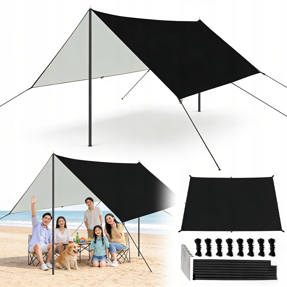 Zadaszenie Kempingowe 3M*3M Przeciwsłoneczne Wodoodporne Oxford 210D