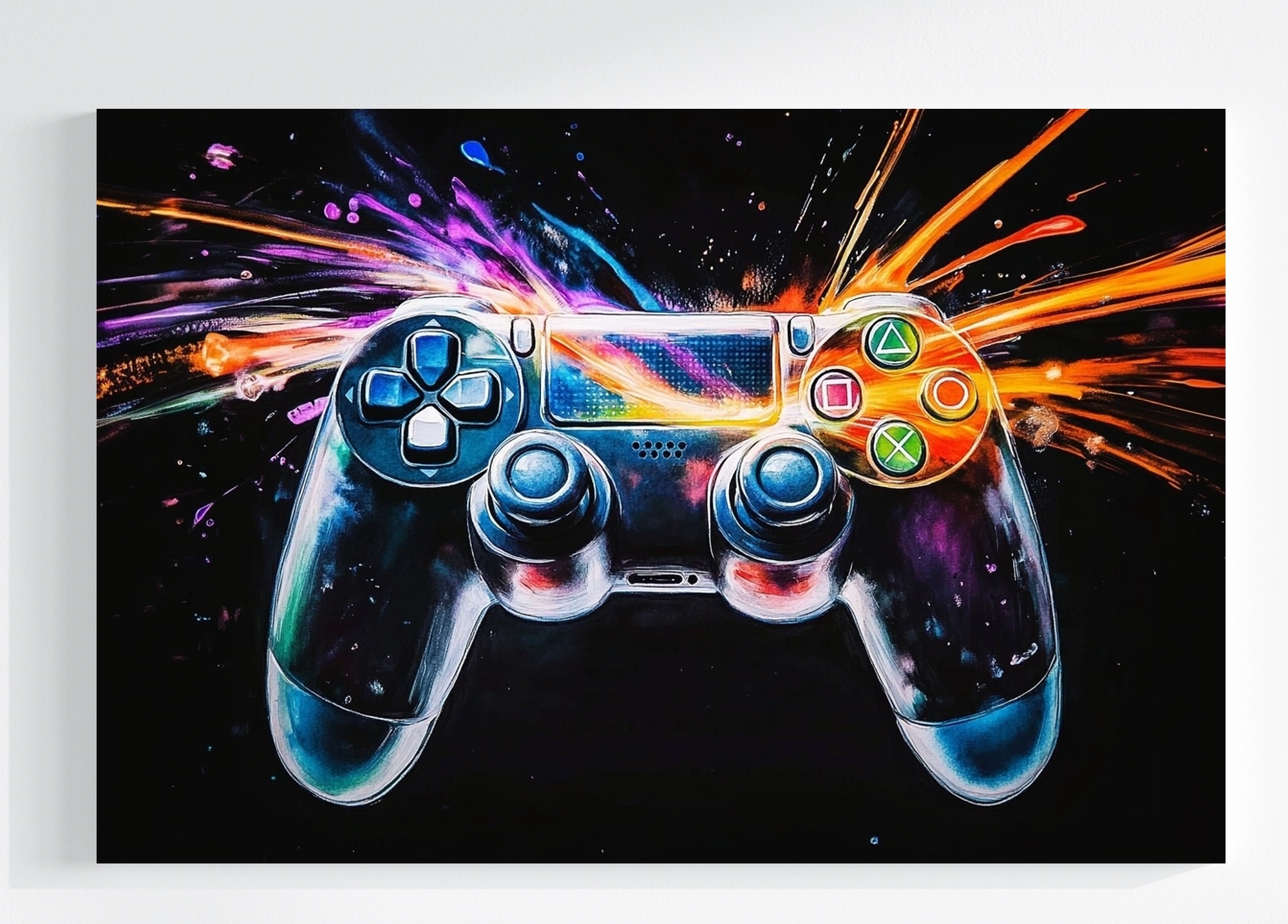 Obraz Na Plátně Canvas Gaming Hra Gamepad Konzola Kontroler Barvy 120x80