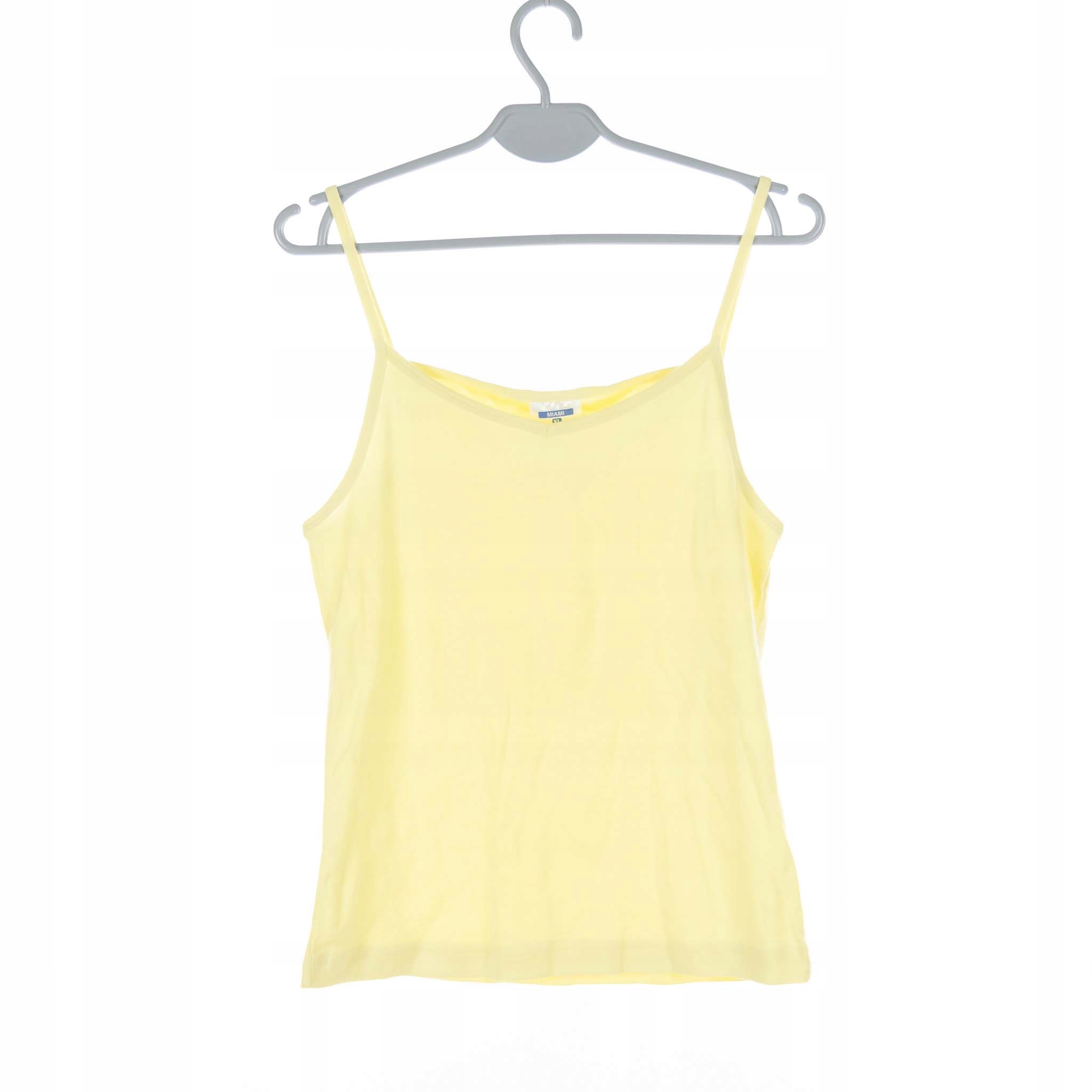 TOP DAMSKI OKSE ŻÓŁTY RAMIĄCZKA BAWEŁNA XL