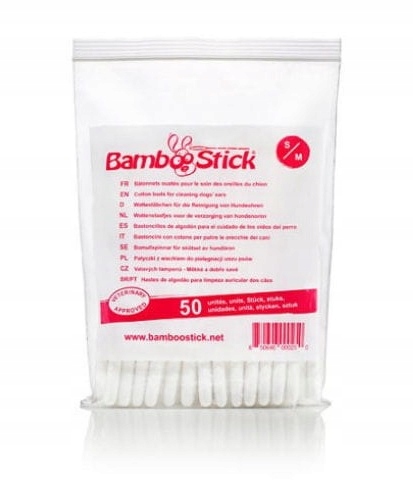 

Patyczki do czyszczenia uszu psa Bamboostick S/m