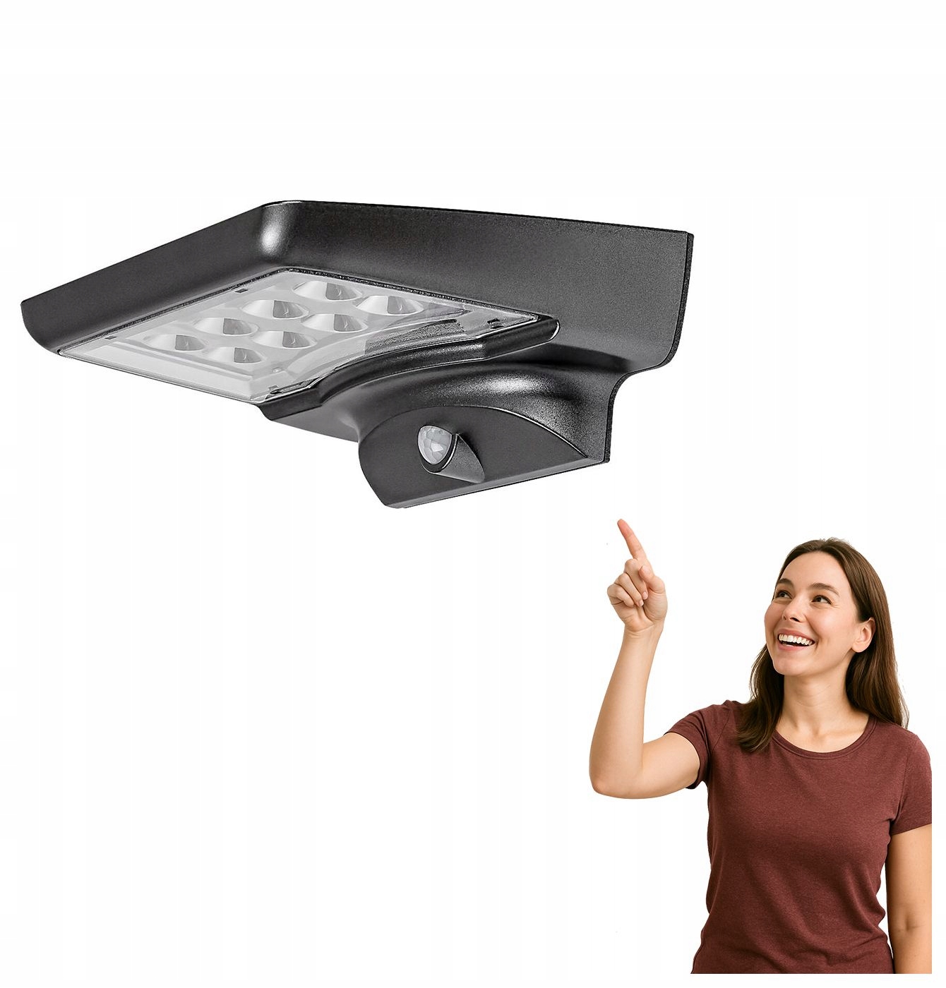 Solární Led nástěnná lampa 4W se senzorem Moselle 77014 Rabalux