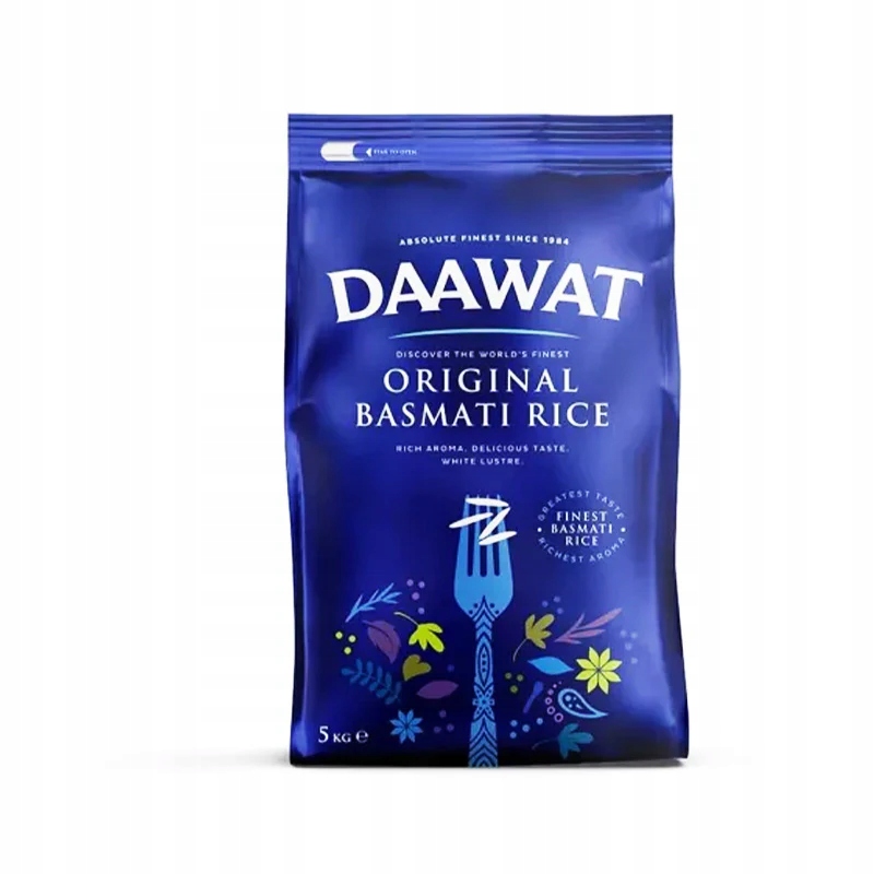 Levně Rýže basmati Daawat Original 5 kg dlouhozrnná, sypká, aromatická
