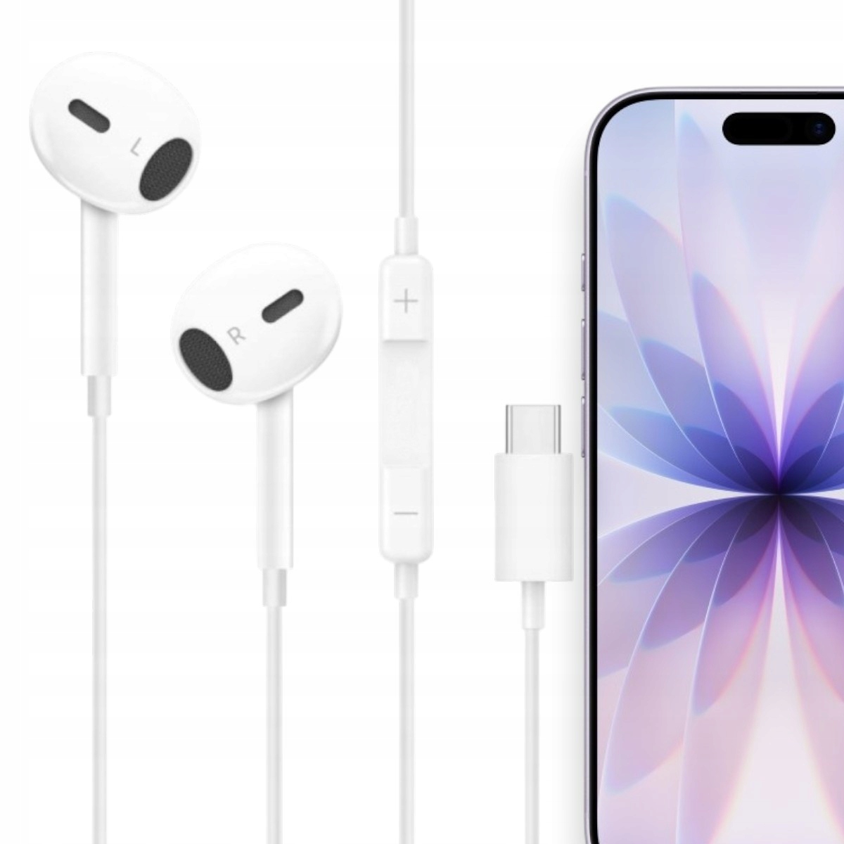 SŁUCHAWKI DOUSZNE PRZEWODOWE USB-C DO IPHONE 15 16 PRO MAX IPAD MACBOOK
