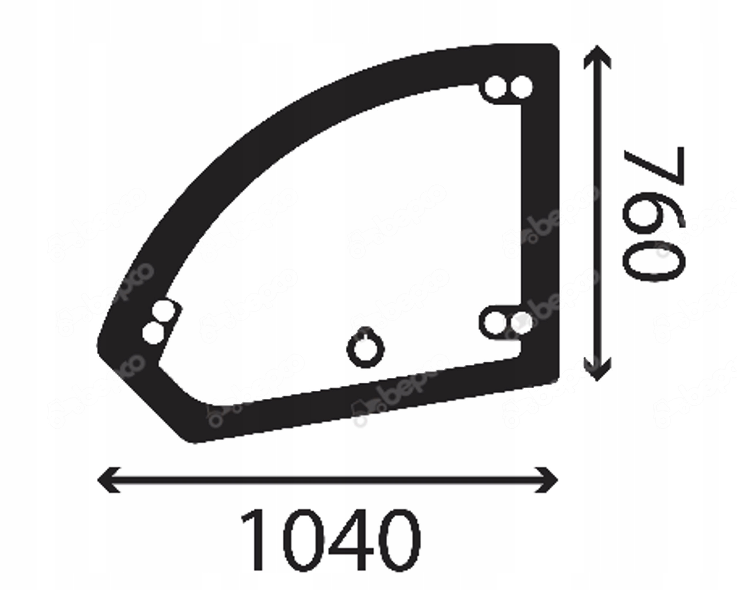 sklo Case, New Holland horní dveře 84523841