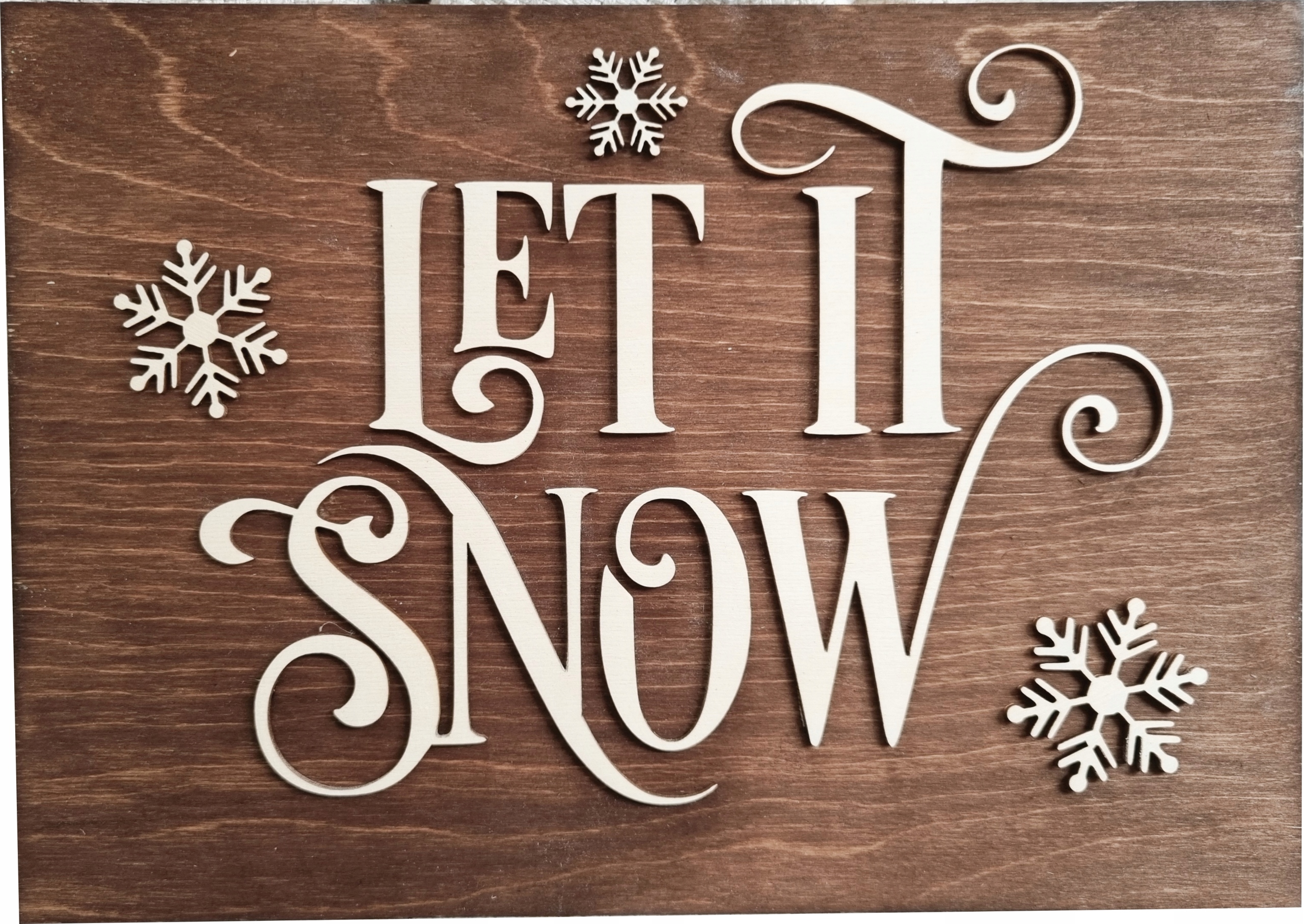 Let It Snow Tabliczka Sesje Zdjęciowe Rekwizyty 29 CM