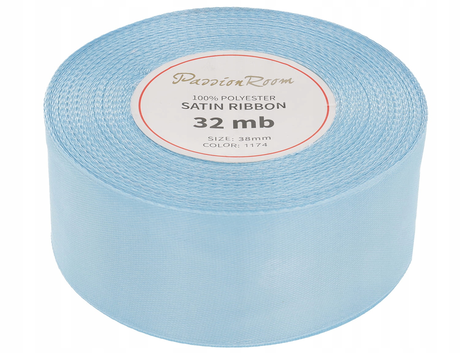 [838095] Wstążka satynowa 38mm 32mb lazurowa