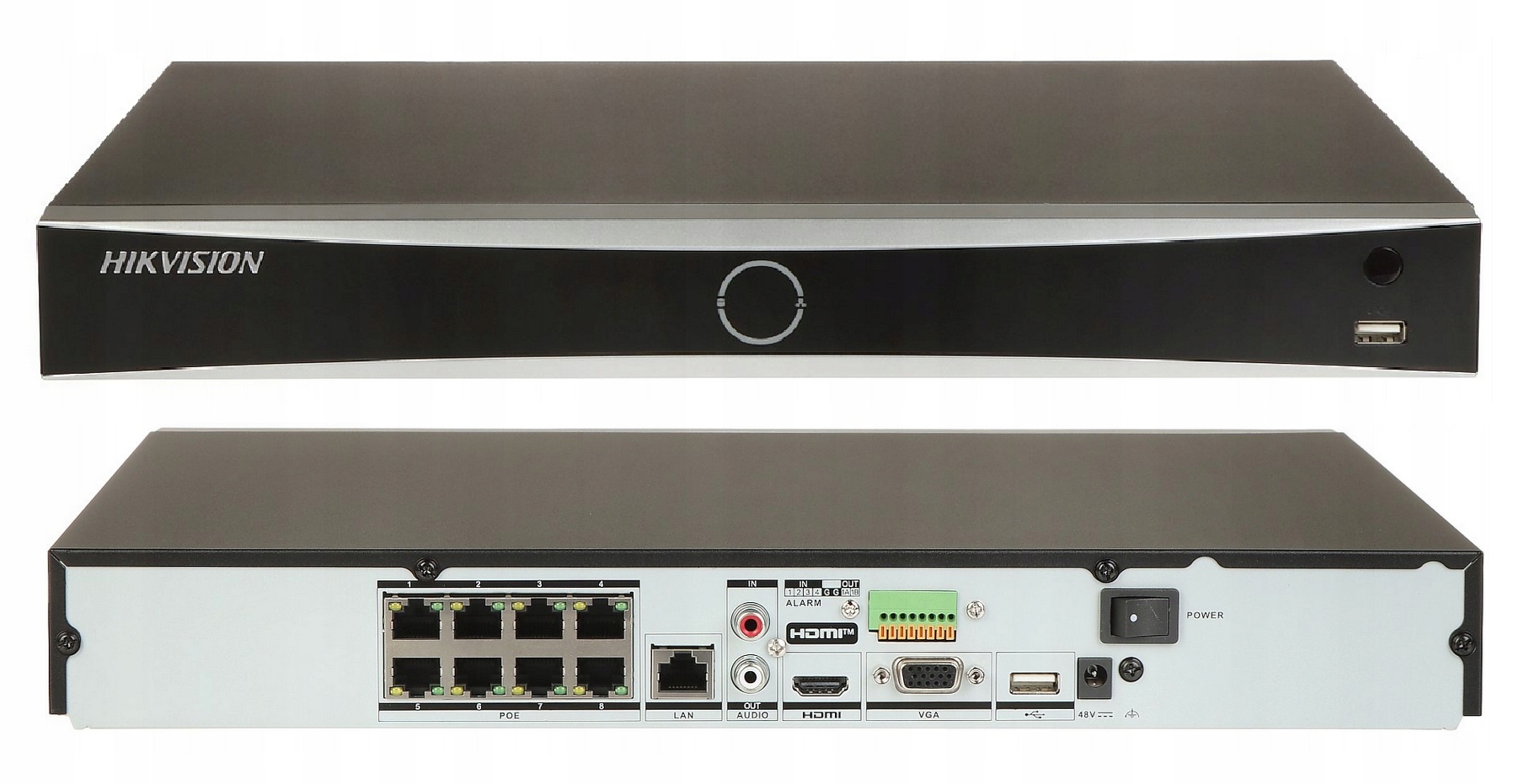 Rejestrator Ip Hikvision DS-7608NXI-K2/8P AcuSense, 8xPoE, 2xHDD