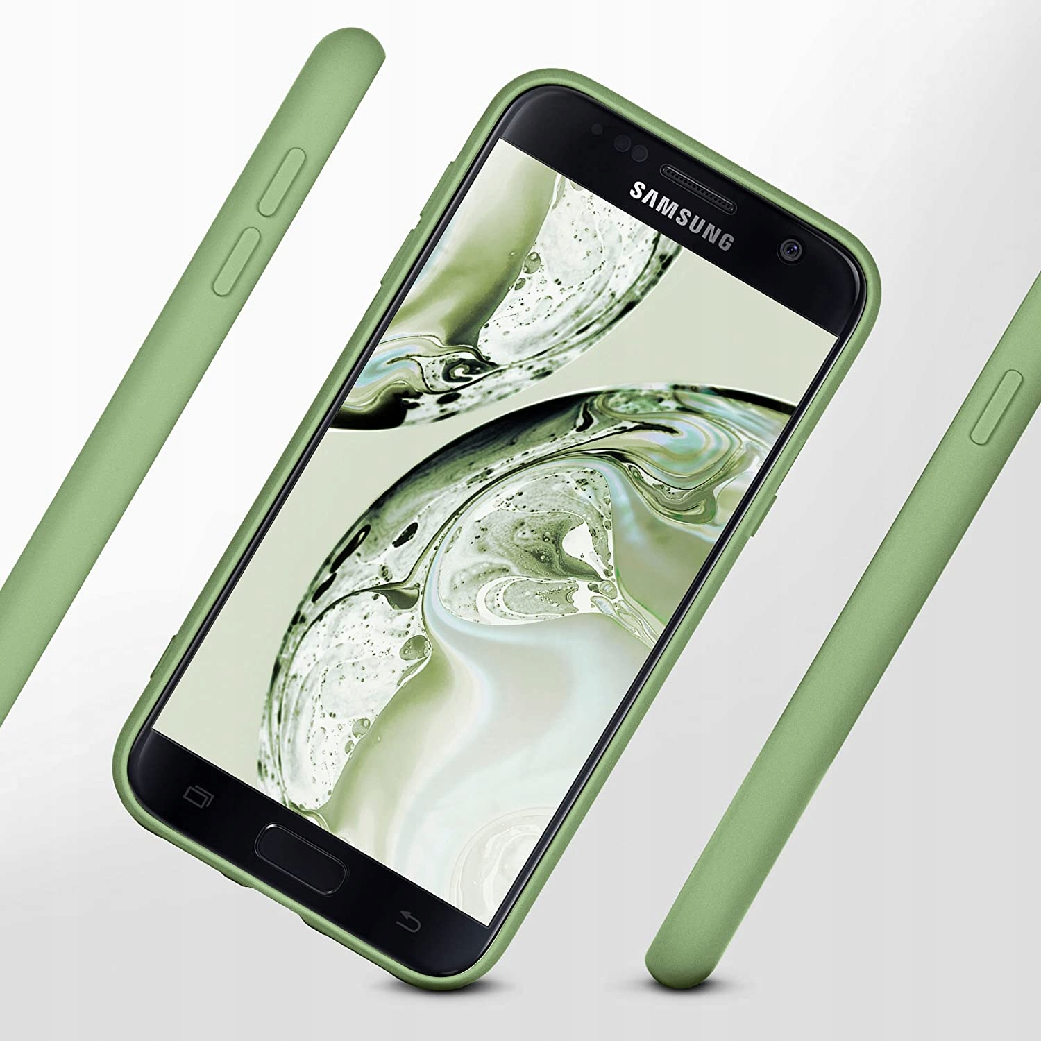 ETUI DO SAMSUNG S7 EDGE SILIKONOWE CASE + SZKŁO Materiał inny