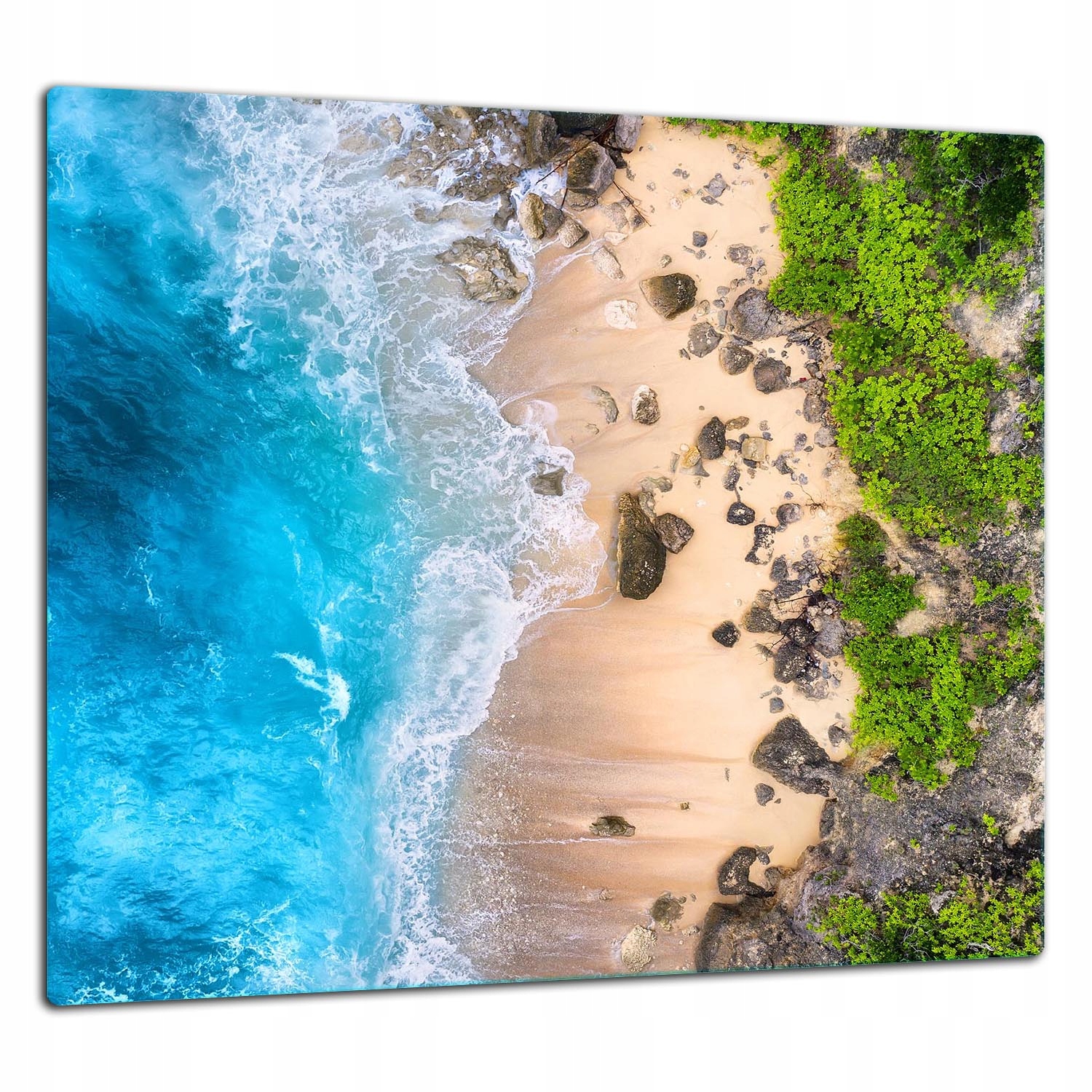 Skleněná Ochranná Deska Panel Lepidlo 65x60 Moře Tvrzené sklo 7v1