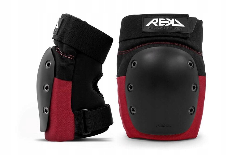 Ochraniacze Rekd Ramp Knee Pads Czarno Czerwony XL