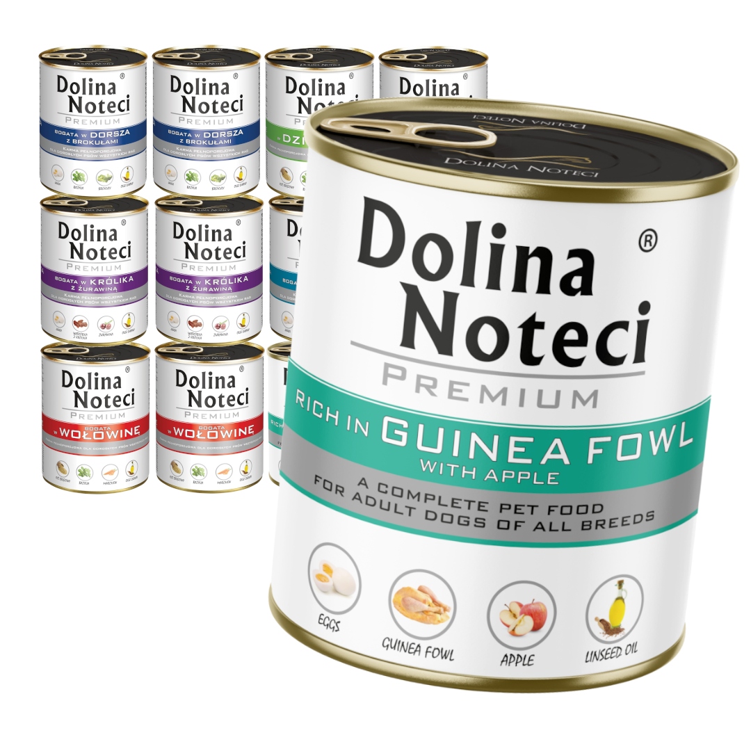 Dolina Noteci Premium Mix 6 příchutí 12x800g Vlhké Krmivo pro psa Ryba Drůbež