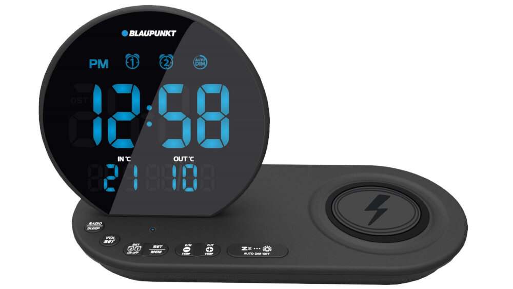 RADIOBUDZIK BLAUPUNKT CR85BK-ŁADOWARKA INDUKCYJNA Złącza USB