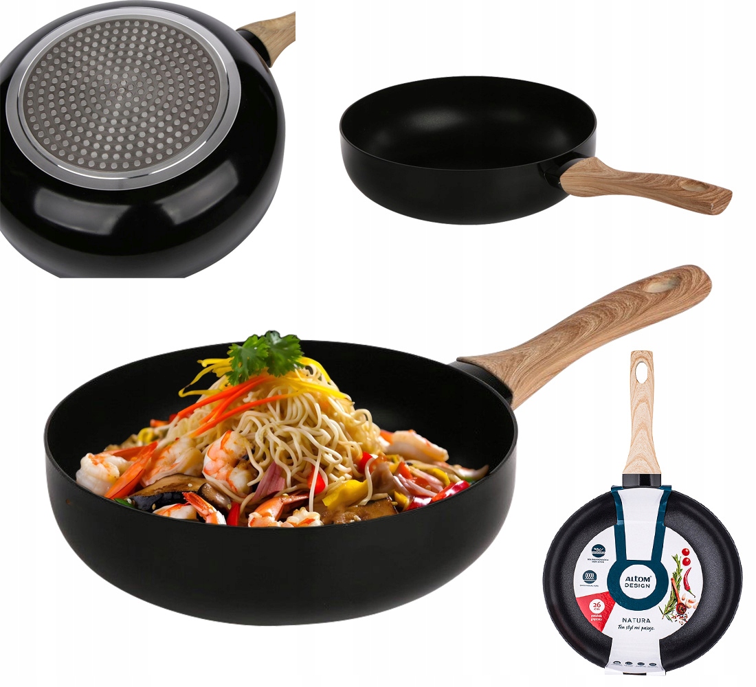 

Patelnia 26cm Indukcja Gaz głęboka Wok Non-Stick