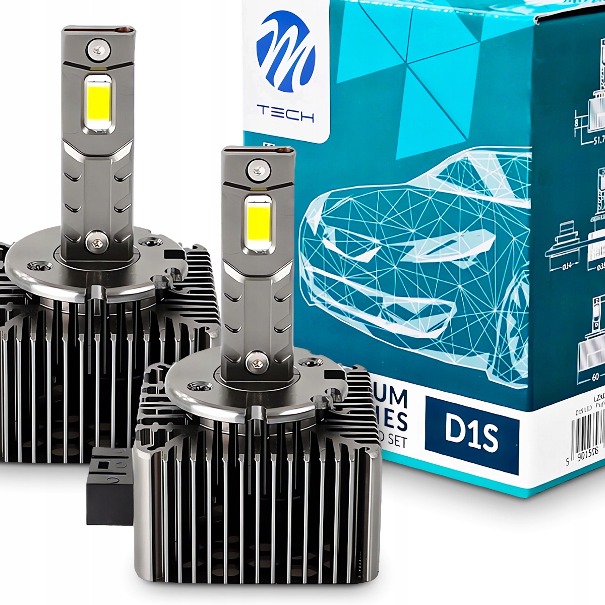Xenon D1S Led žiarovky 6000K 35W M-Tech Premium Canbus 8400LM 260% Plug&Play