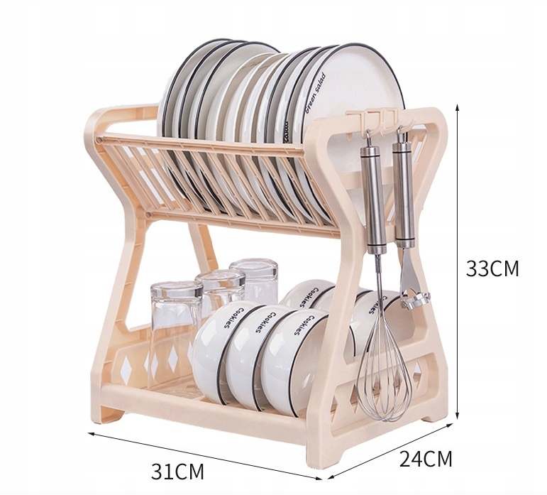 SUSZARKA DO NACZYŃ OCIEKACZ DWUPOZIOMOWA Z TACKĄ Kod producenta B3