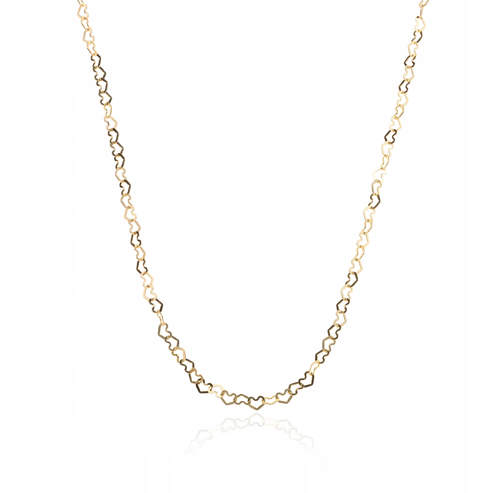 

Naszyjnik - łańcuszek serduszka pozłacane