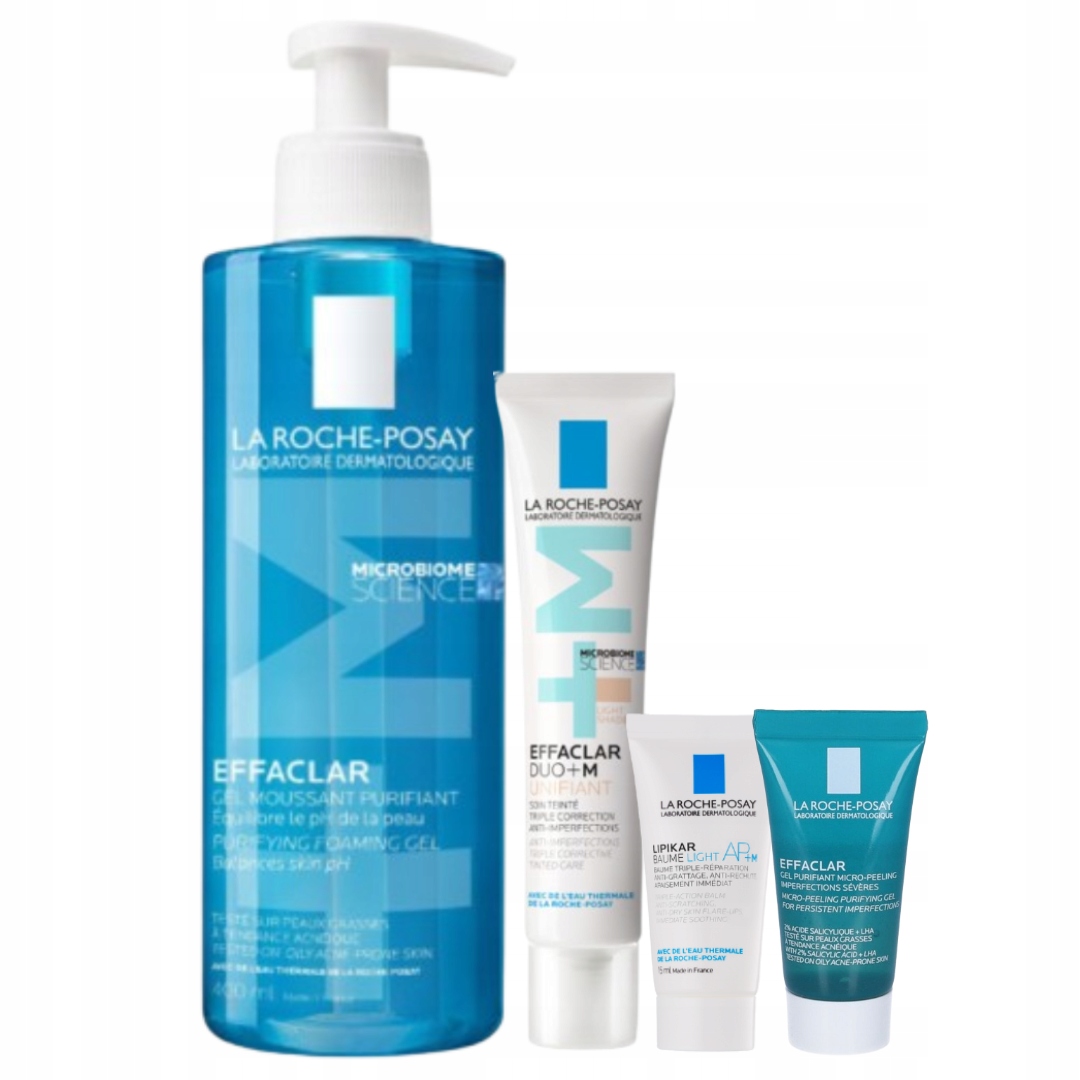 La Roche-Posay Effaclar zestaw: Żel do mycia 400ml Duo+M Unifiant 40ml