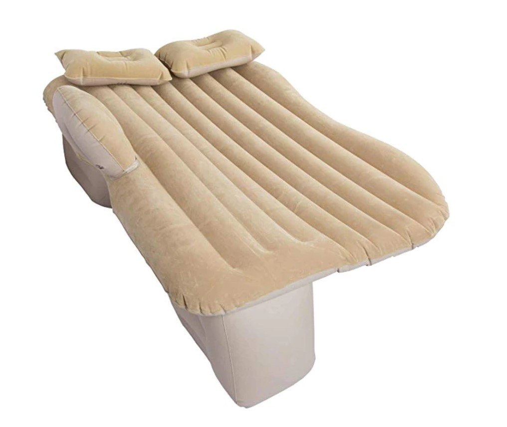 Materac łóżko do samochodu auta dmuchany pompka beżowy