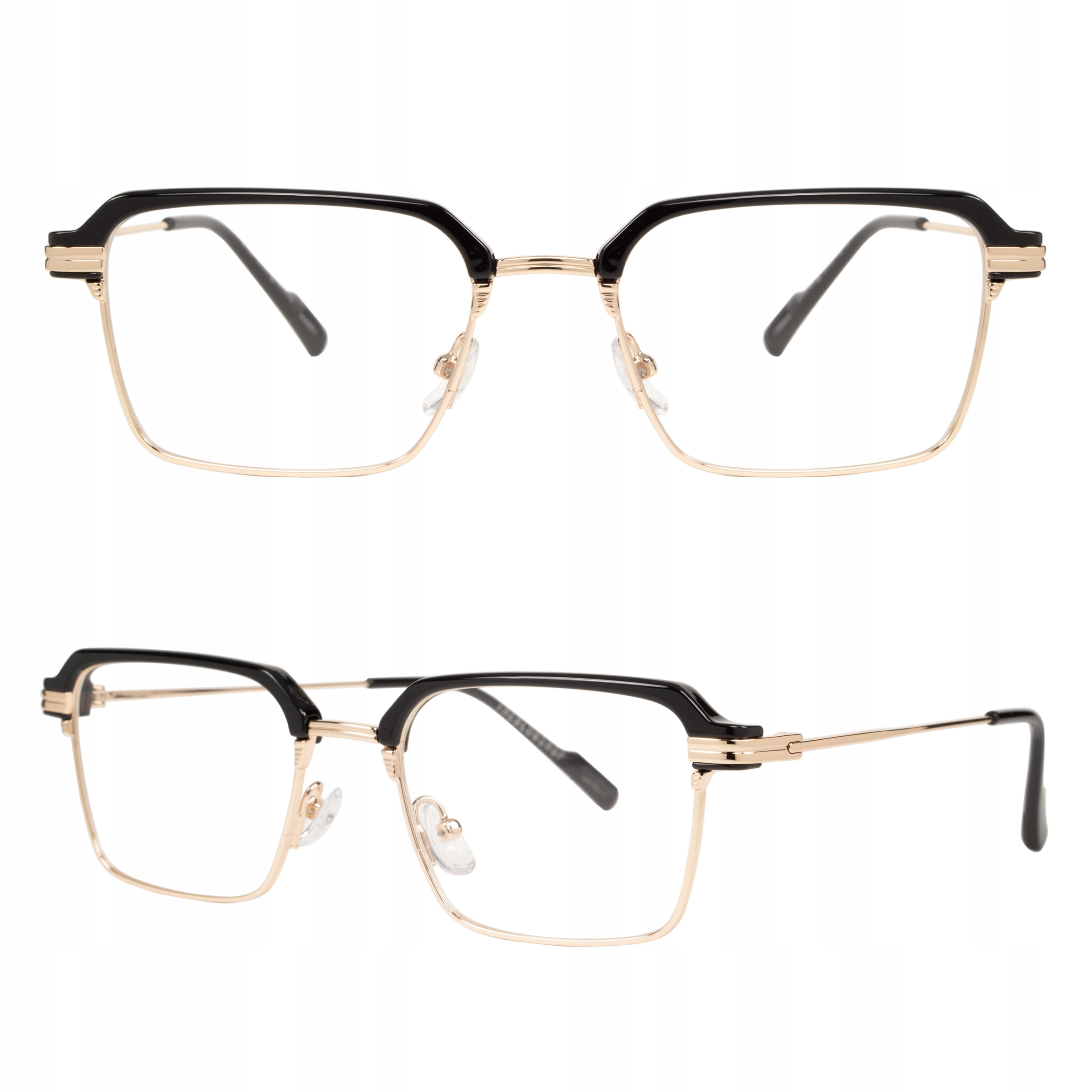 

Okulary Zerówki Prostokątne Oprawki Vintage Retro
