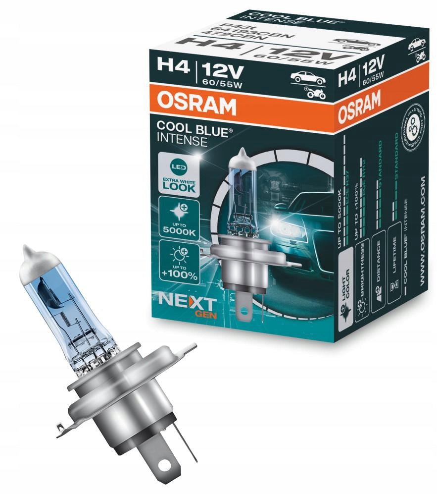 Osram żarówka Cool Blue Intense Next Gen H4 12V 60/55W 5000K 1szt.